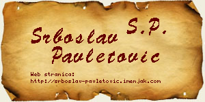 Srboslav Pavletović vizit kartica
